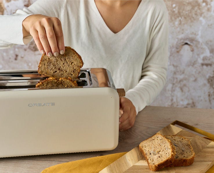 Krispigt bananbröd från brödrosten – lätt att förbereda, njut när som helst