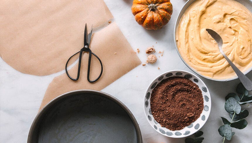 Höstlig pumpacheesecake - hur man gör den i vattenbad