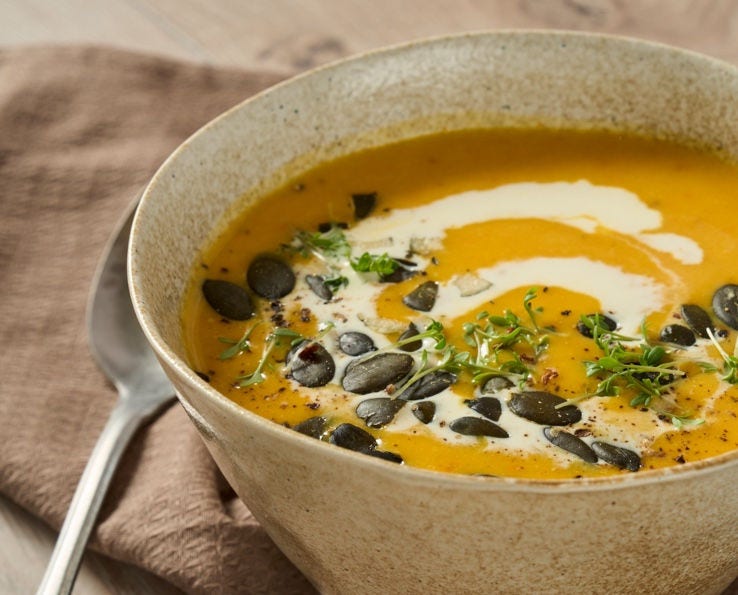 Klassisk soppa av hokkaidopumpa – enkel och krämig