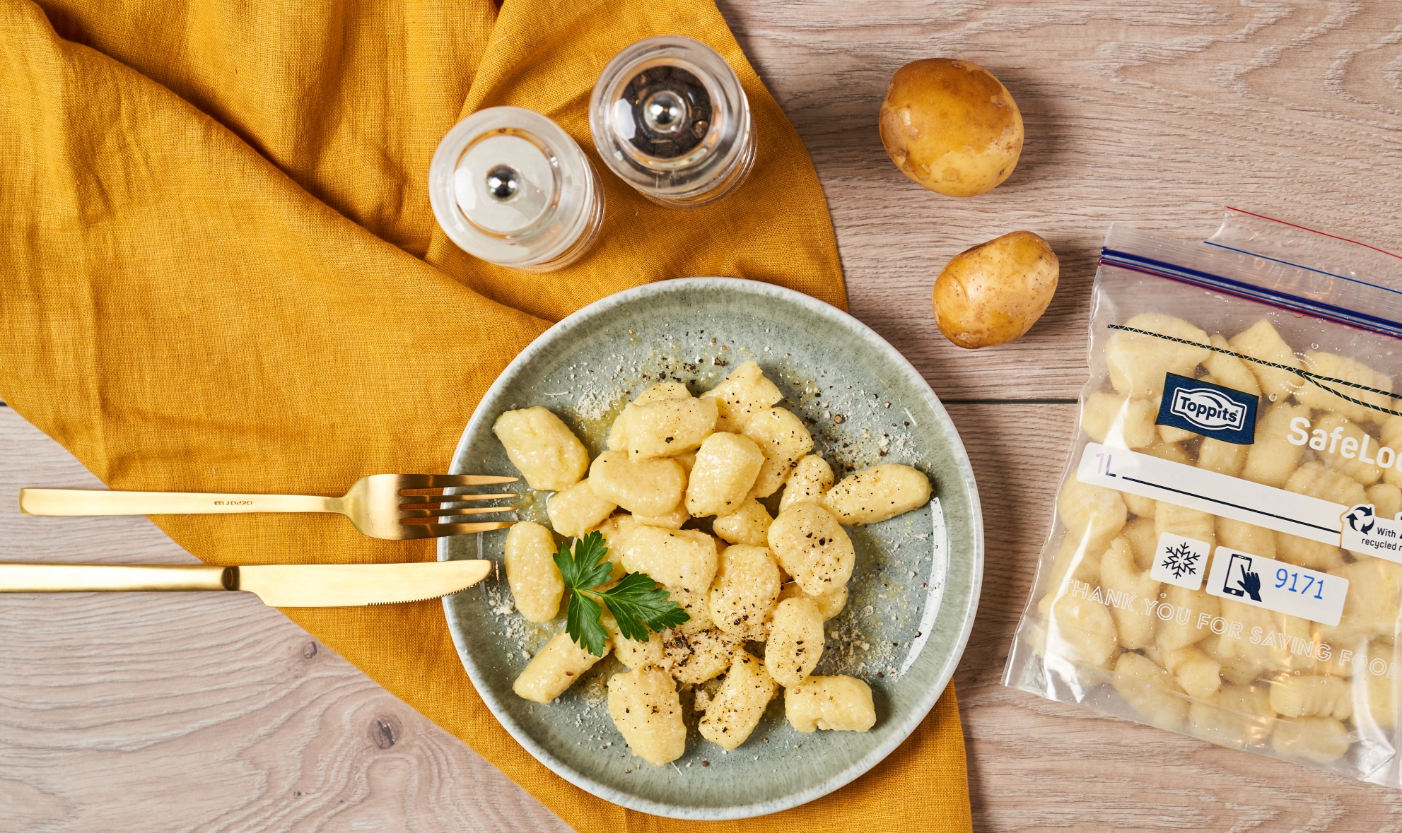 Italiensk klassiker: gnocchi gjord av  gammal potatis