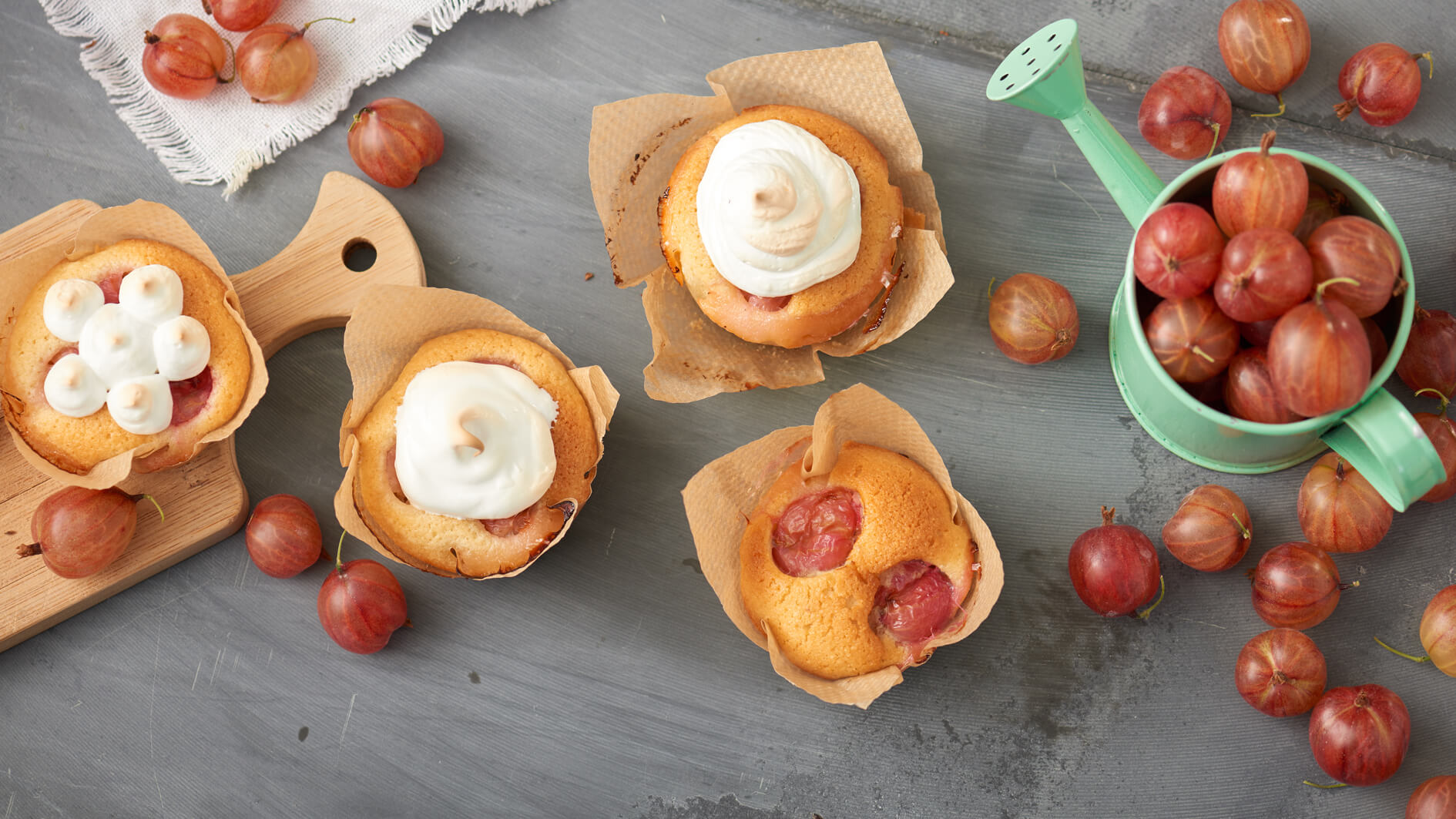 Krusbärskaka med maräng: recept på läckra friands