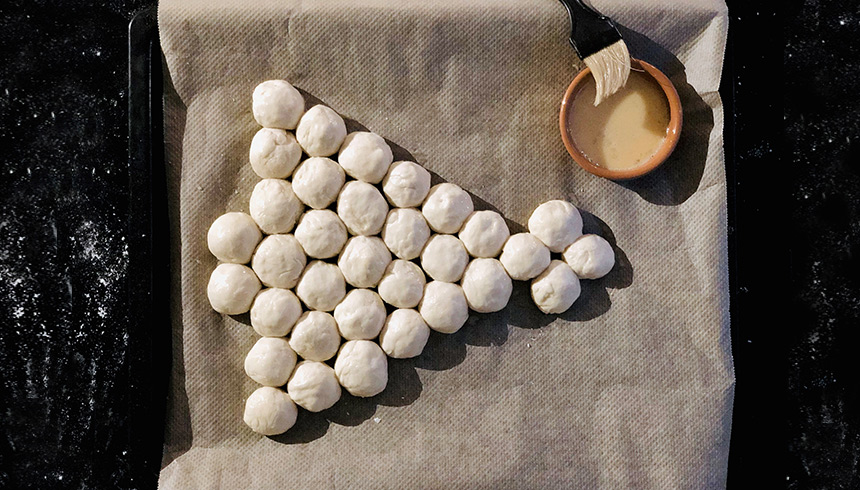 Brytbröd i julgransform: Det festliga receptet till  jul