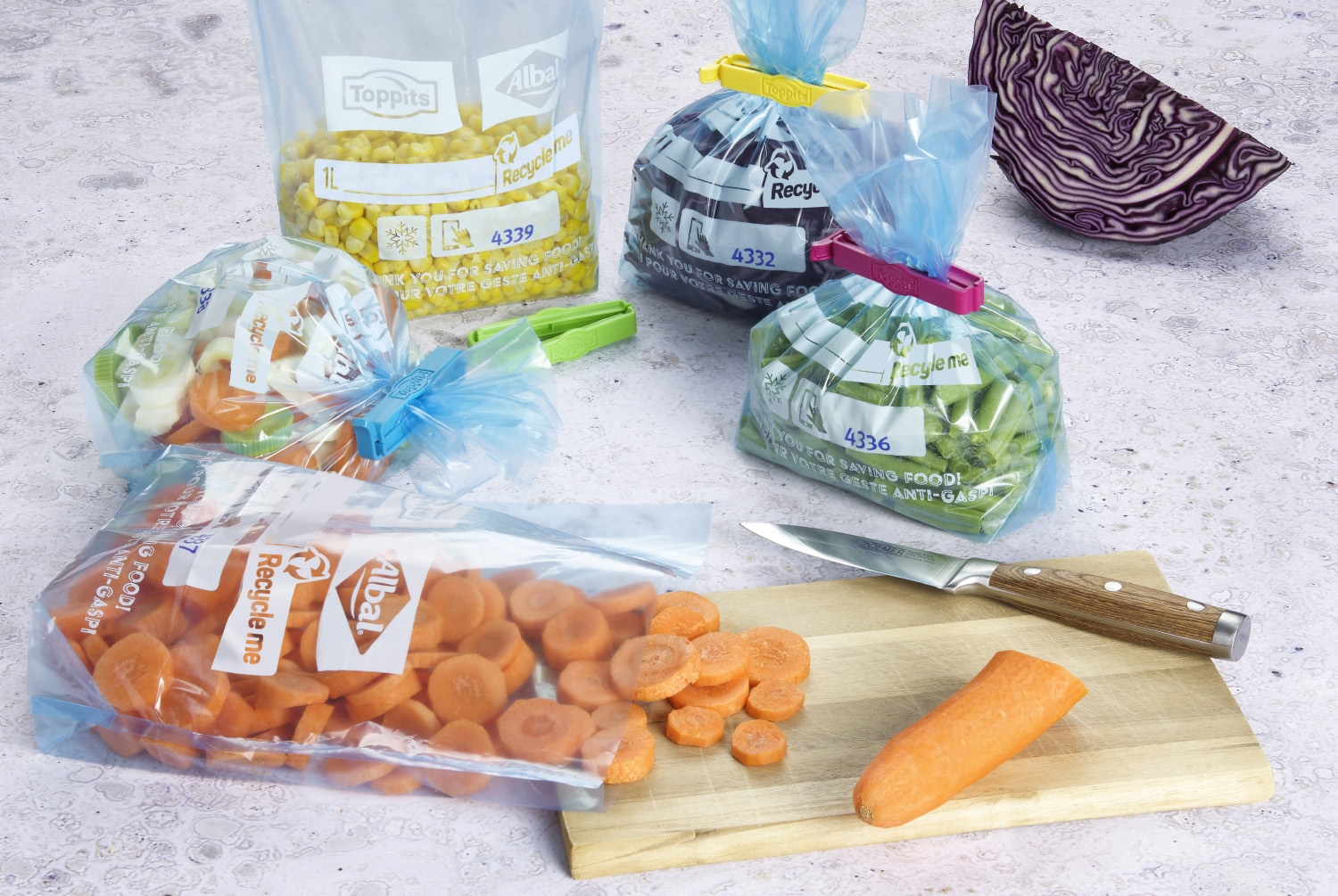 Fryspåsar från Toppits är perfekta för att förvara fryst frukt