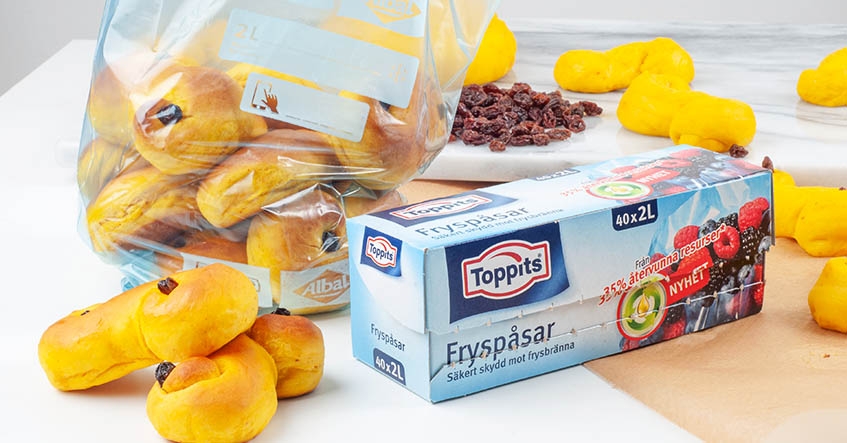 Lussebullar i fryspåse från Toppits