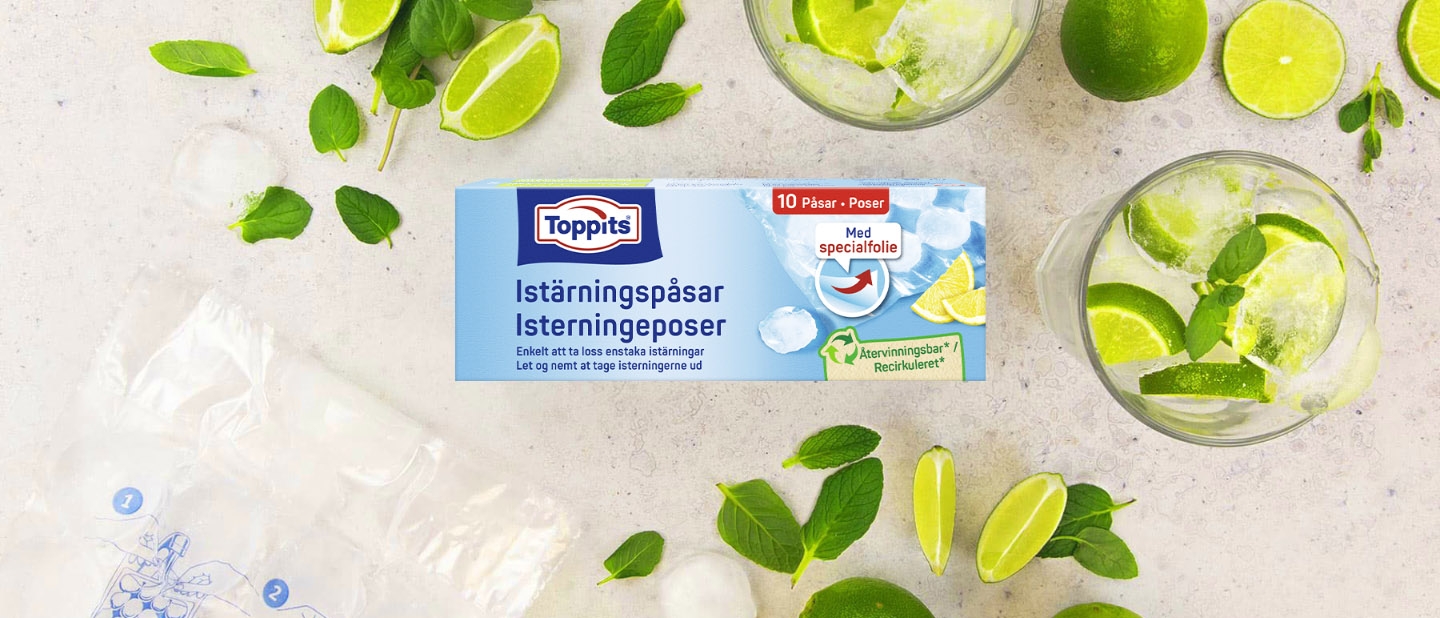 Toppits® Istärningspåsar med isbitar och citron