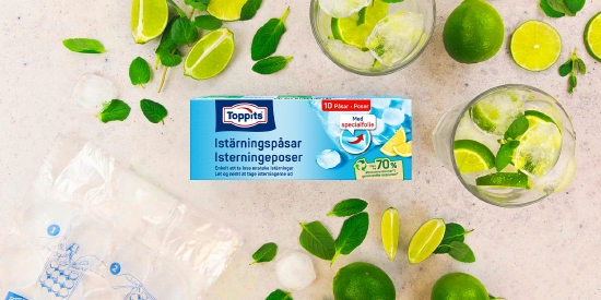 Toppits® Istärningspåsar med isbitar och citron