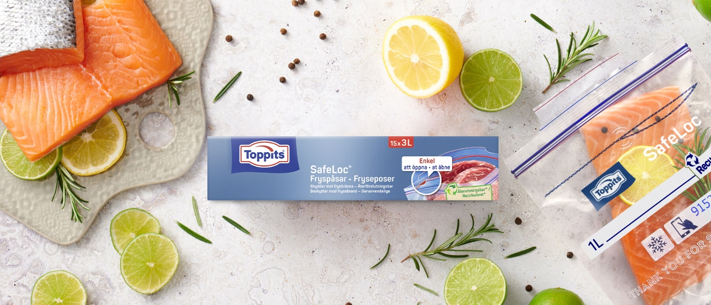 Toppits® Safeloc® - fryspåsar med zip